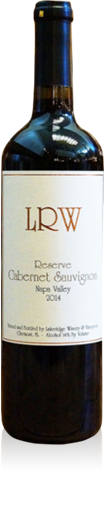 Bottle of Lakeridge Winery Napa Valley Cabernet wine.