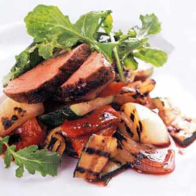 Pork tenderloin with mixed vegetables